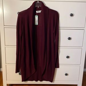 New with Tags Open Front Burgundy Cardigan Sweater Women’s Medium